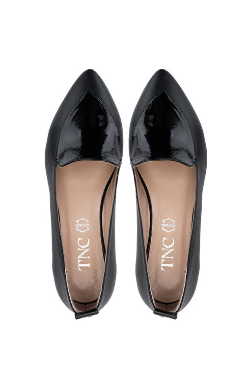 Tamer Tanca Siyah Kadın Deri Klasik Ayakkabı 923 1375 BN AYK SK24-25 - Görsel 7