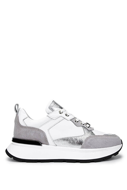 Tamer Tanca Kadın Hakiki Deri Gri Süet Sneakers & Spor Ayakkabı - Görsel 2