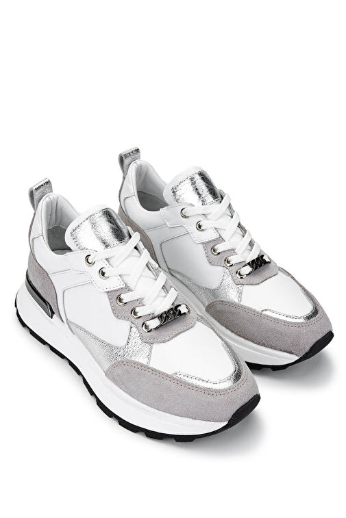 Tamer Tanca Kadın Hakiki Deri Gri Süet Sneakers & Spor Ayakkabı - Görsel 3