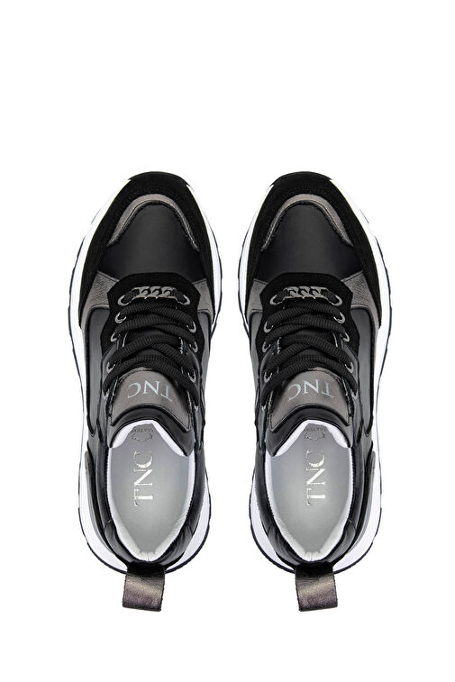 Tamer Tanca Kadın Hakiki Deri Siyah Süet Sneakers & Spor Ayakkabı - Görsel 5