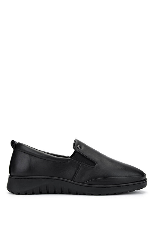 Tamer Tanca Kadın Hakiki Deri Siyah Deri Casual Ayakkabı - Görsel 2