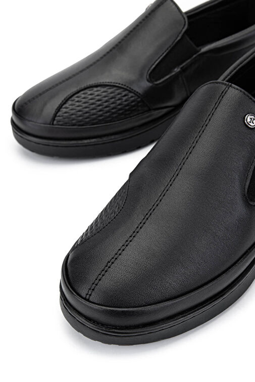 Tamer Tanca Kadın Hakiki Deri Siyah Deri Casual Ayakkabı - Görsel 4