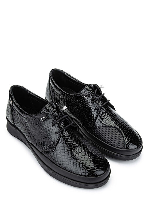 Tamer Tanca Kadın Hakiki Deri Siyah Casual Ayakkabı - Görsel 3