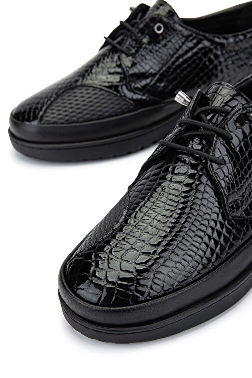 Tamer Tanca Kadın Hakiki Deri Siyah Casual Ayakkabı - Görsel 5