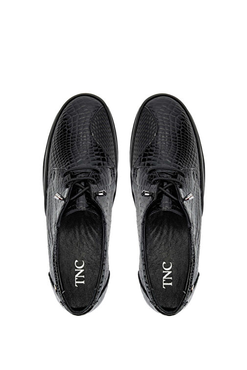 Tamer Tanca Kadın Hakiki Deri Siyah Casual Ayakkabı - Görsel 6