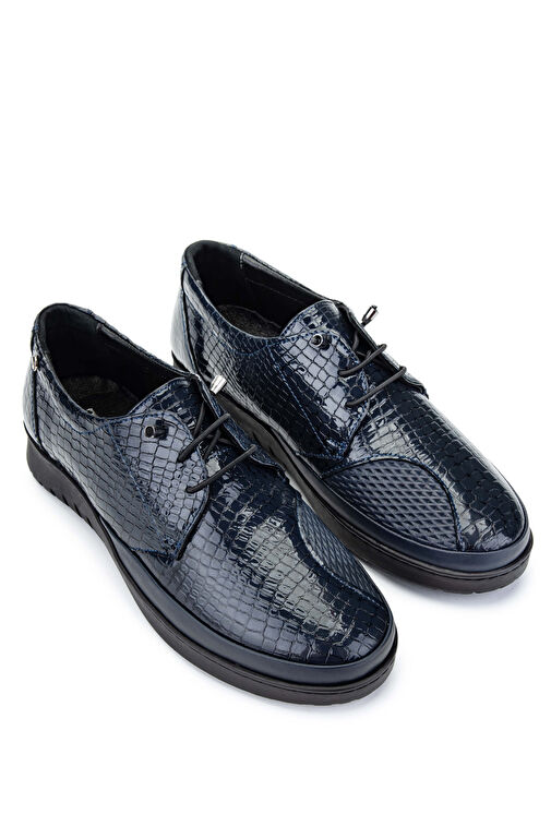 Tamer Tanca Kadın Hakiki Deri Lacivert Casual Ayakkabı - Görsel 3