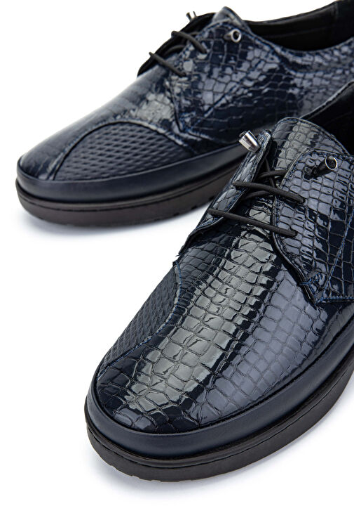 Tamer Tanca Kadın Hakiki Deri Lacivert Casual Ayakkabı - Görsel 5