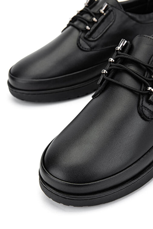 Tamer Tanca Kadın Hakiki Deri Siyah Deri Casual Ayakkabı - Görsel 4