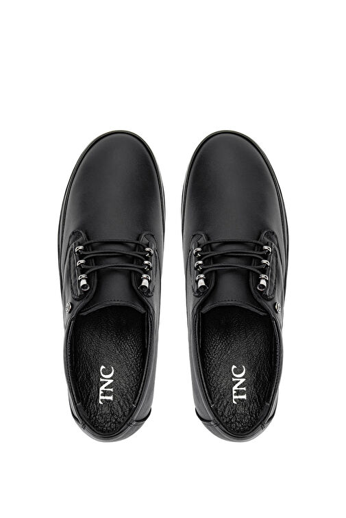 Tamer Tanca Kadın Hakiki Deri Siyah Deri Casual Ayakkabı - Görsel 5