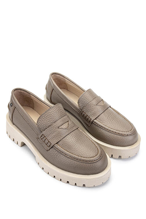 Tamer Tanca Kadın Hakiki Deri Vizon Floter Loafer Ayakkabı - Görsel 3