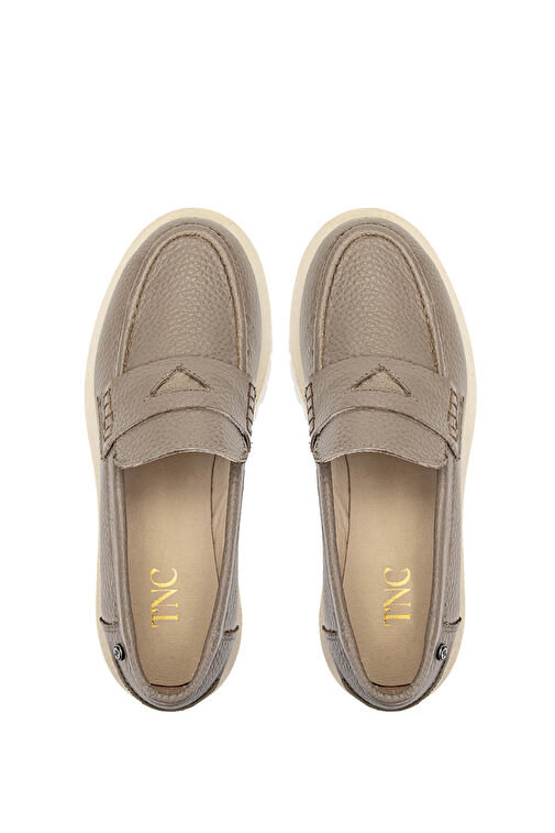 Tamer Tanca Kadın Hakiki Deri Vizon Floter Loafer Ayakkabı - Görsel 6