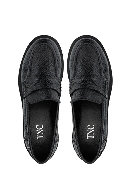 Tamer Tanca Kadın Hakiki Deri Siyah Floter Loafer Ayakkabı - Görsel 6