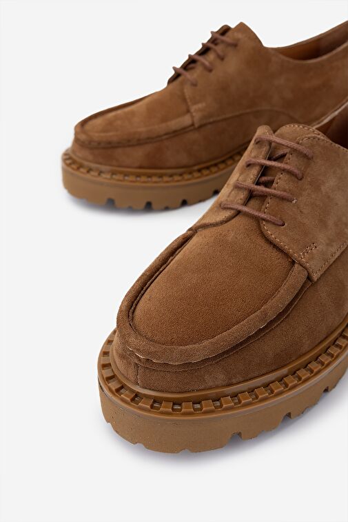 Valmenti Kadın Tütün Süet Casual Ayakkabı - Görsel 4