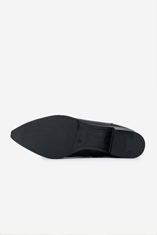 Valmenti Kadın Siyah Deri Topuklu Bot - Görsel 6