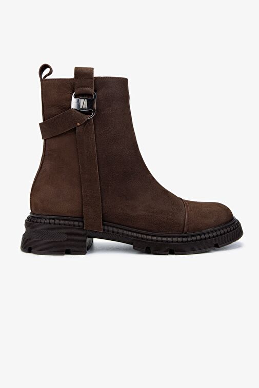 Valmenti Kadın . Kahverengi Nubuk Casual Bot - Görsel 2