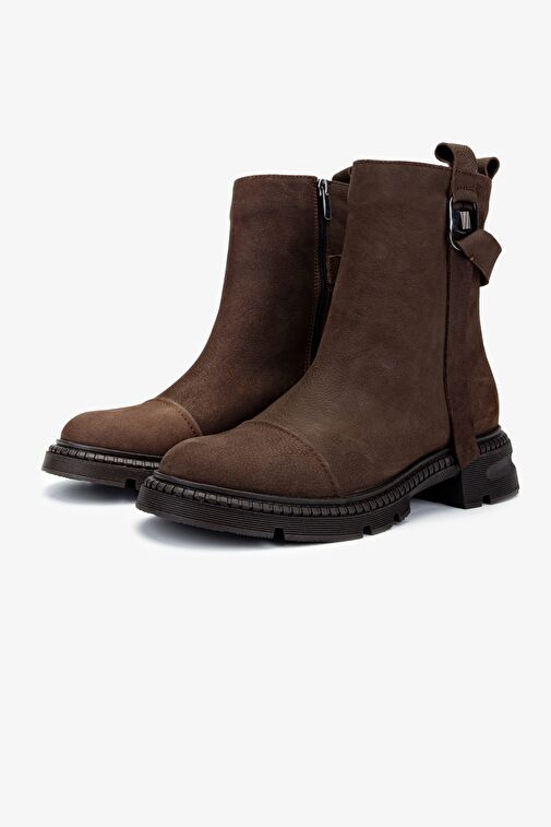 Valmenti Kadın . Kahverengi Nubuk Casual Bot - Görsel 5