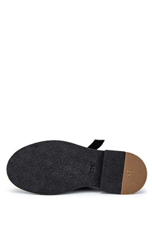 Tamer Tanca Kadın Hakiki Deri Siyah Süet Casual Ayakkabı - Görsel 4