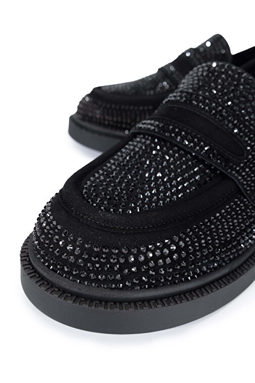 Tamer Tanca Siyah Kadın Süet Loafer 1061 2301-1 BN AYK SK24-25 - Görsel 4
