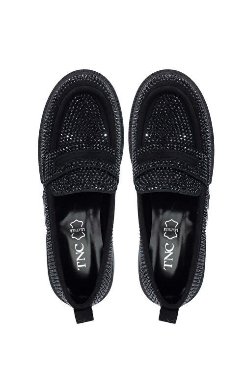 Tamer Tanca Siyah Kadın Süet Loafer 1061 2301-1 BN AYK SK24-25 - Görsel 6
