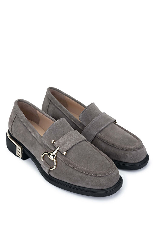 Tamer Tanca Kadın Hakiki Deri Vizon Süet Loafer Ayakkabı - Görsel 3