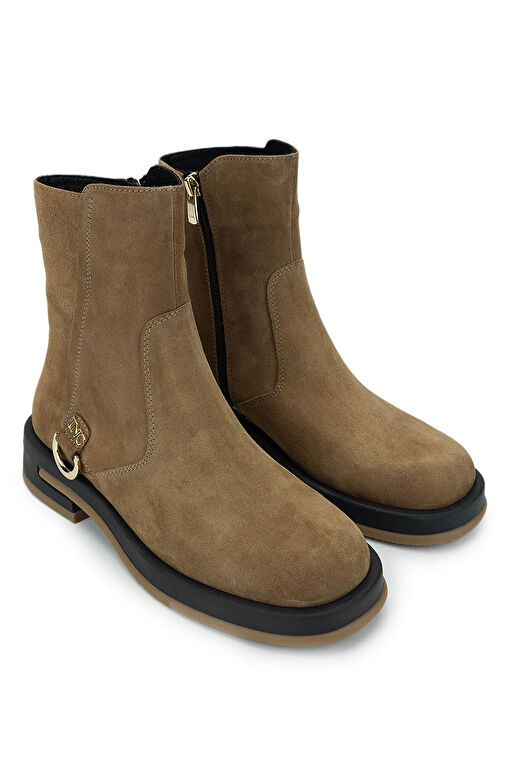 Tamer Tanca Kadın Hakiki Deri Tütün Süet Casual Bot - Görsel 3