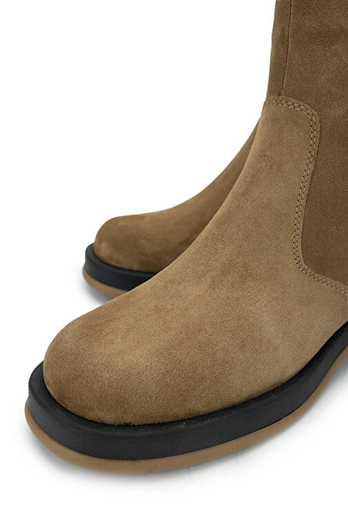 Tamer Tanca Kadın Hakiki Deri Tütün Süet Casual Bot - Görsel 4