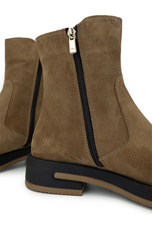 Tamer Tanca Kadın Hakiki Deri Tütün Süet Casual Bot - Görsel 5