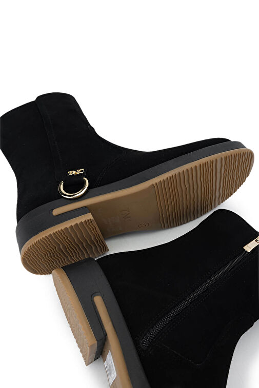 Tamer Tanca Kadın Hakiki Deri Siyah Süet Casual Bot - Görsel 6