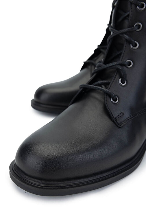 Tamer Tanca Kadın Hakiki Deri Siyah Deri Casual Bot - Görsel 4