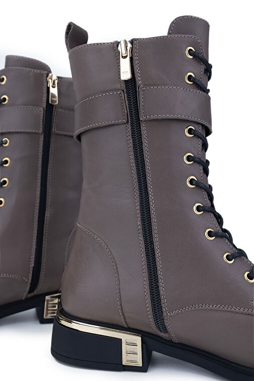 Tamer Tanca Kadın Hakiki Deri Vizon Casual Bot - Görsel 5