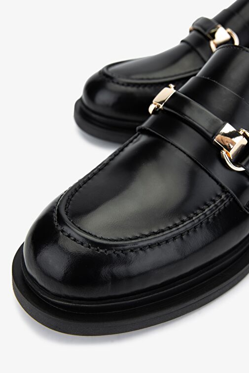 Valmenti Kadın Siyah Açma Loafer Ayakkabı - Görsel 5