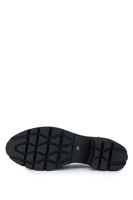 Tamer Tanca Kadın Hakiki Deri Siyah Rugan Loafer Ayakkabı - Görsel 5