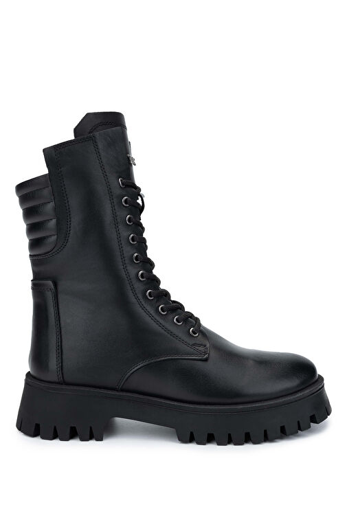 Tamer Tanca Kadın Hakiki Deri Siyah Deri Casual Bot - Görsel 2