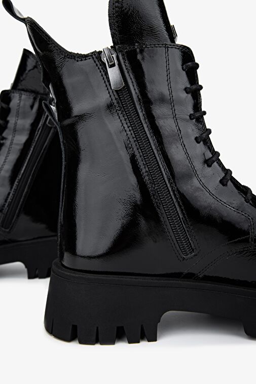 Valmenti Kadın . Siyah Rugan Casual Bot - Görsel 5