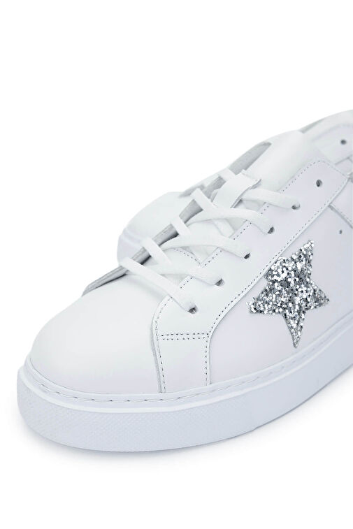Tamer Tanca Kadın Hakiki Deri Beyaz Sneakers & Spor Ayakkabı - Görsel 4