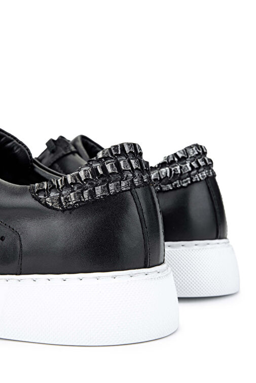 Tamer Tanca Kadın Hakiki Deri Siyah/Beyaz Sneakers & Spor Ayakkabı - Görsel 6