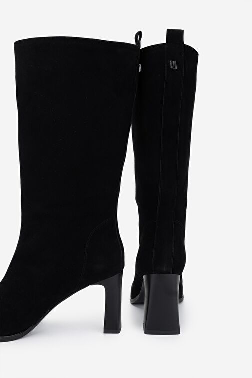 Valmenti Kadın . Siyah Süet Topuklu Çizme - Görsel 5