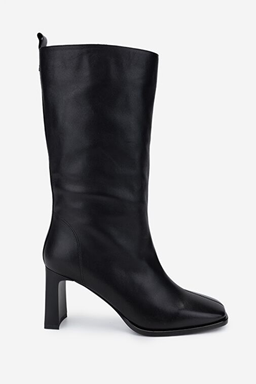 Valmenti Kadın . Siyah Deri Topuklu Çizme - Görsel 2