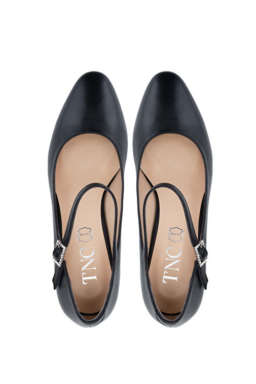 Tamer Tanca Siyah Kadın Deri Topuklu Ayakkabı 1055 2703 BN AYK SK24-25 - Görsel 7