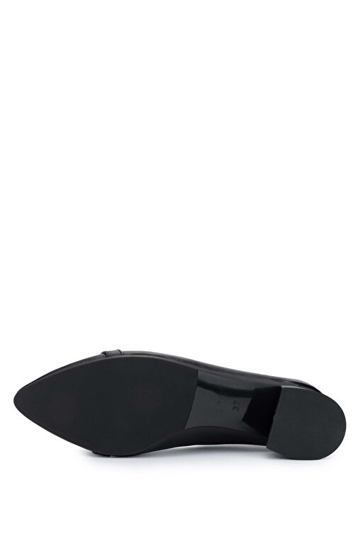 Tamer Tanca Siyah Kadın Deri Topuklu Ayakkabı 1055 2469-1 BN AYK SK24-25 - Görsel 5