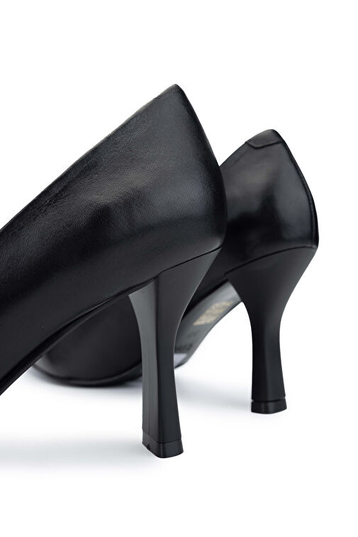 Tamer Tanca Siyah Kadın Deri Stiletto 1055 2389 BN AYK SK24-25 - Görsel 5