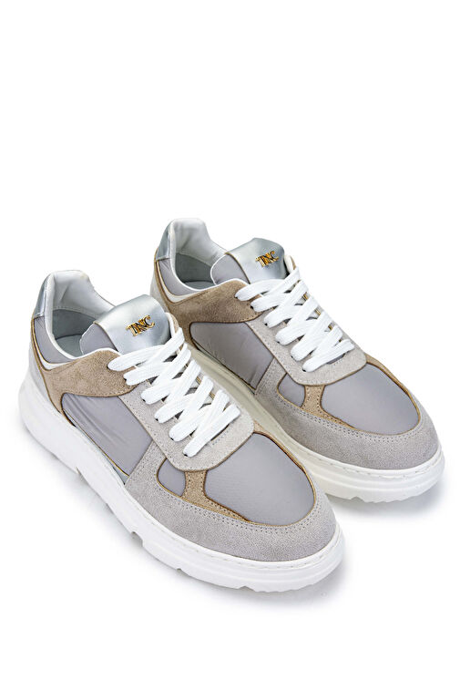 Tamer Tanca Kadın Hakiki Deri Bej Sneakers & Spor Ayakkabı - Görsel 3