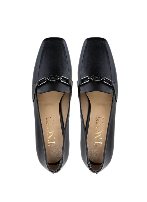 Tamer Tanca Kadın Hakiki Deri Siyah Deri Topuklu Ayakkabı - Görsel 6