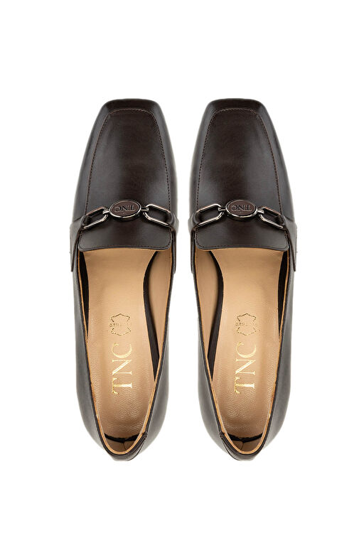 Tamer Tanca Siyah Kadın Deri Topuklu Ayakkabı 1064 01 BN AYK SK24-25 - Görsel 6