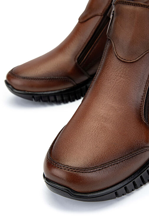 Tamer Tanca Kadın Hakiki Deri Taba Deri Casual Bot - Görsel 5