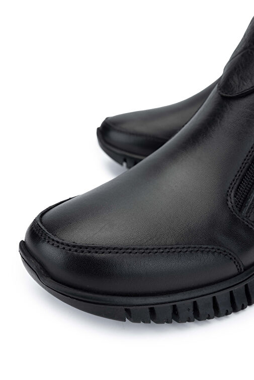 Tamer Tanca Kadın Hakiki Deri Siyah Deri Casual Bot - Görsel 4