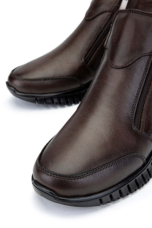 Tamer Tanca Kadın Hakiki Deri Kahverengi Casual Bot - Görsel 5