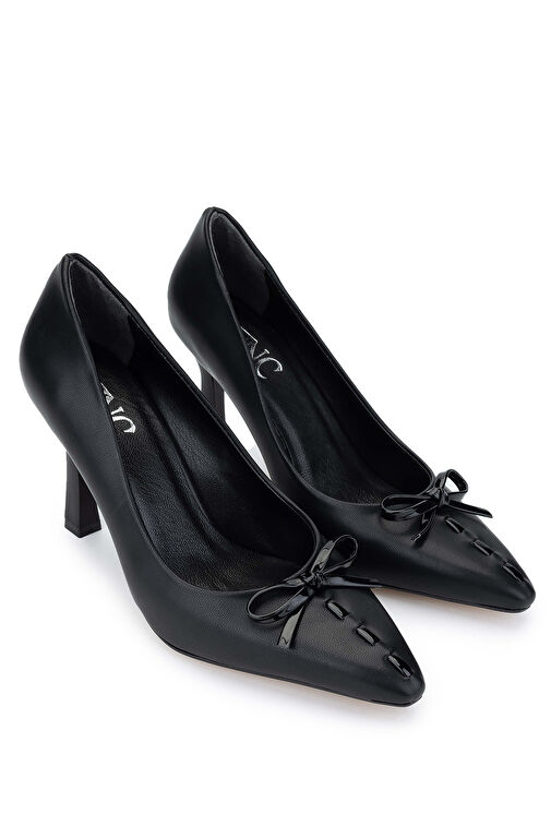 Tamer Tanca Bej Kadın Deri Topuklu Ayakkabı 1063 134463 BN AYK SK24-25 - Görsel 3