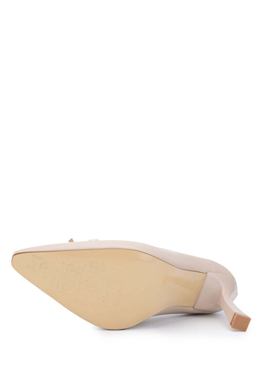Tamer Tanca Kadın Hakiki Deri Bej Topuklu Ayakkabı - Görsel 5