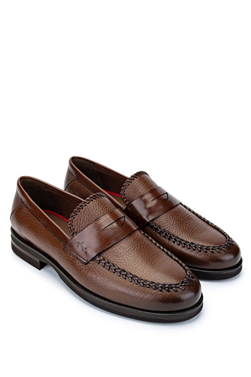 Tamer Tanca Erkek Hakiki Deri Taba Loafer Ayakkabı - Görsel 3